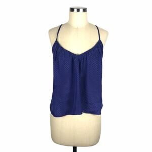 NSR Purple Dotted Tank Top Cropped L NWOT Summer